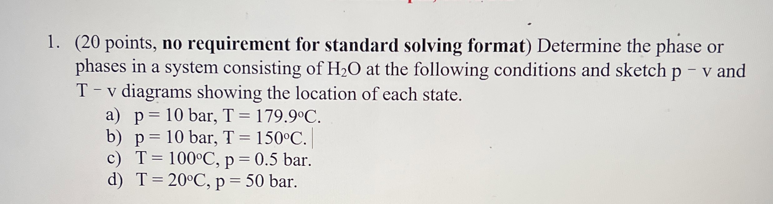 ( 2 0 points, no requirement for standard solving