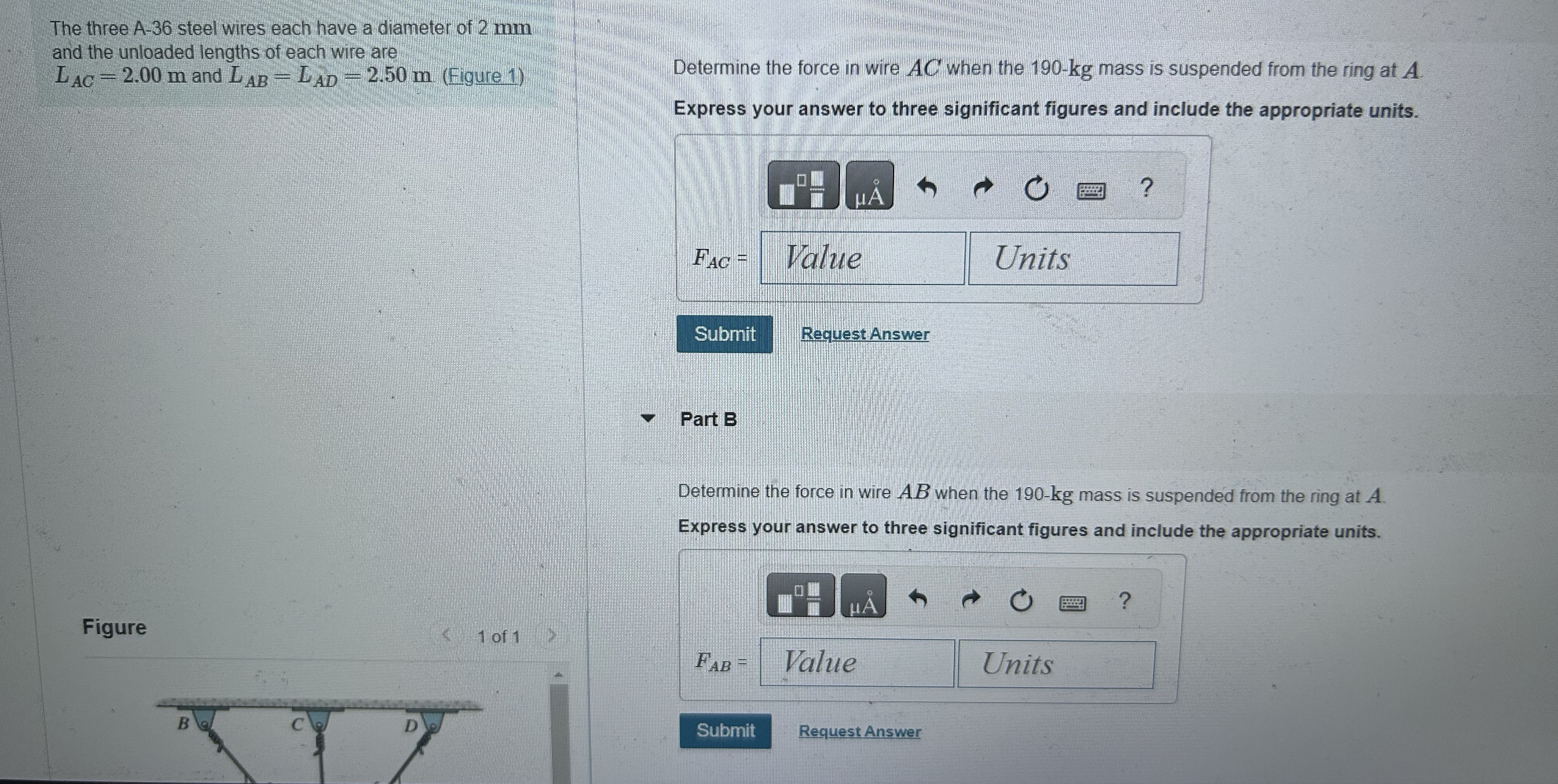 The three A - 3 6 steel wires each have a