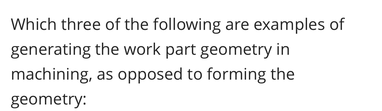 Which three of the following are examples of