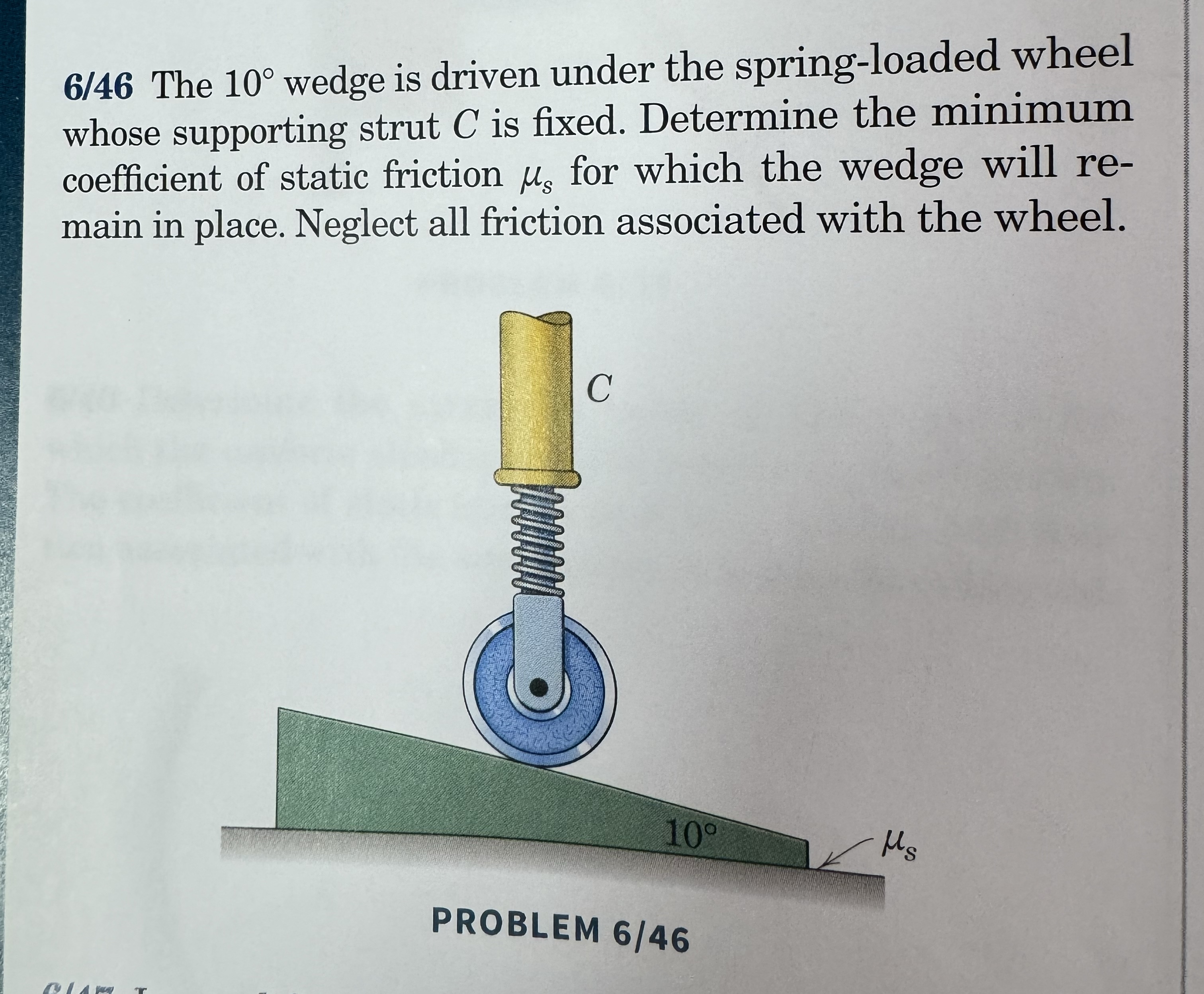 The friction coefficients between the wheel and