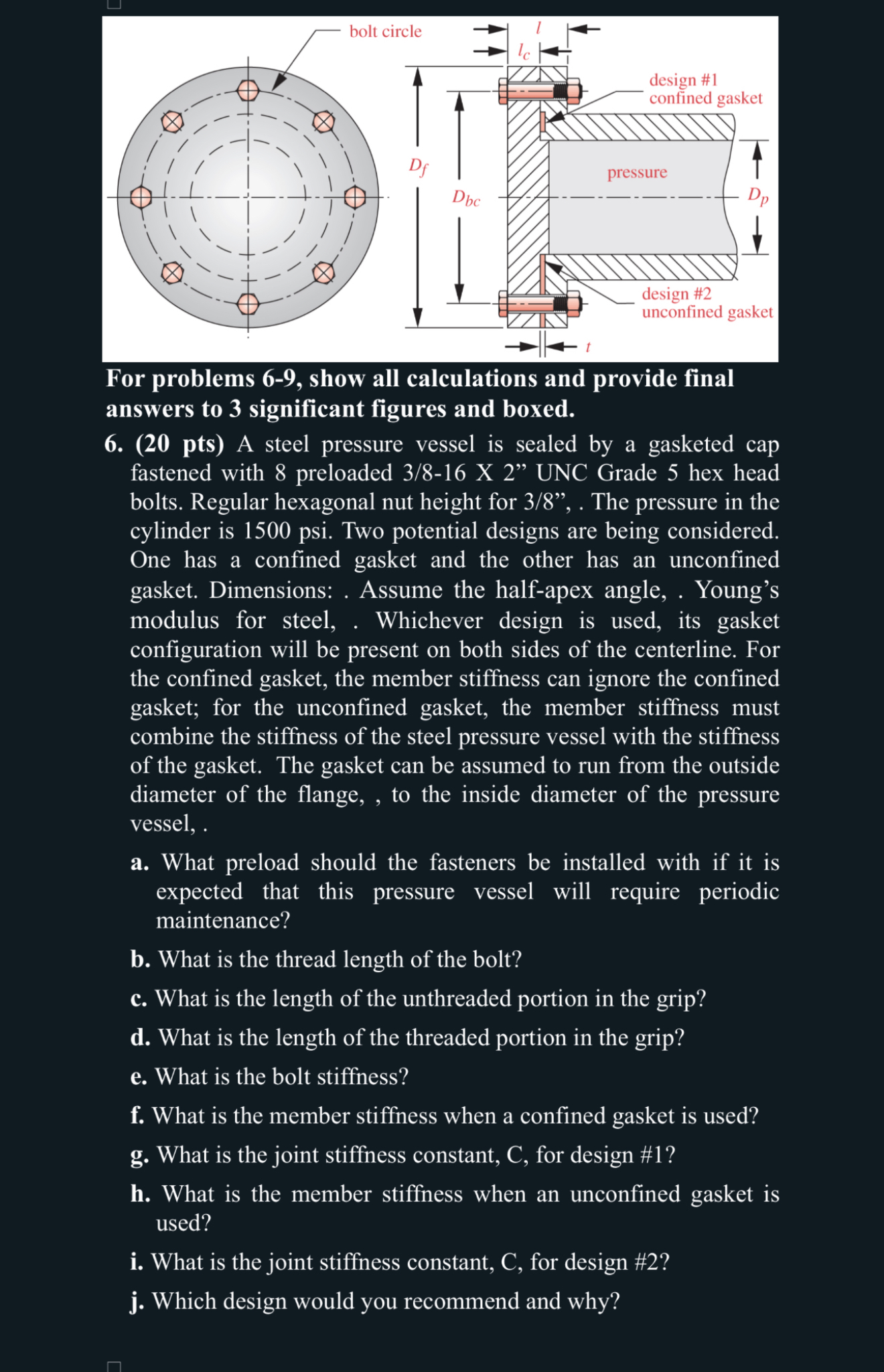For problems 6 - 9 , show all calculations and