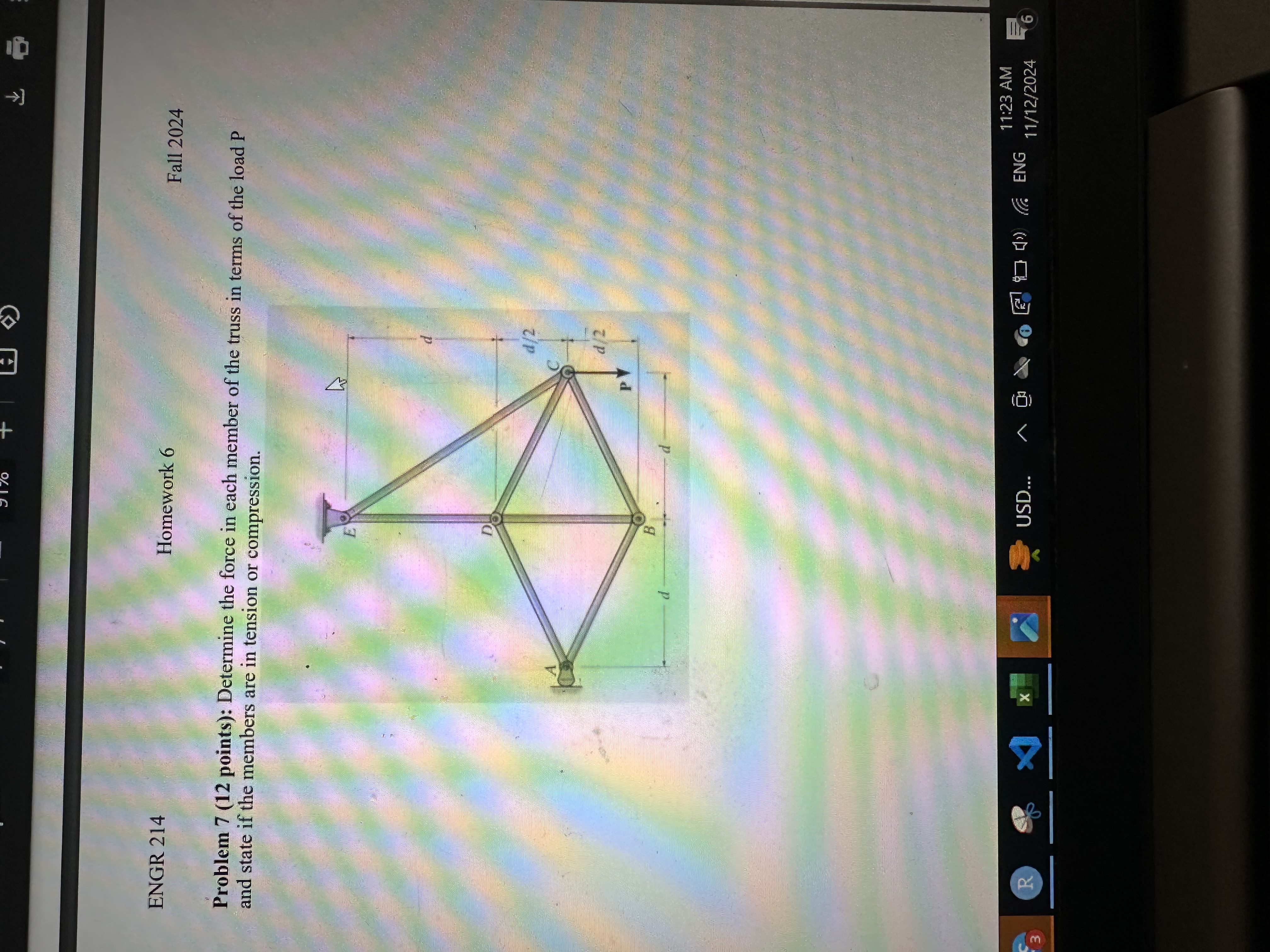 Homework 6 Problem 7 ( 1 2 points ) : Determine