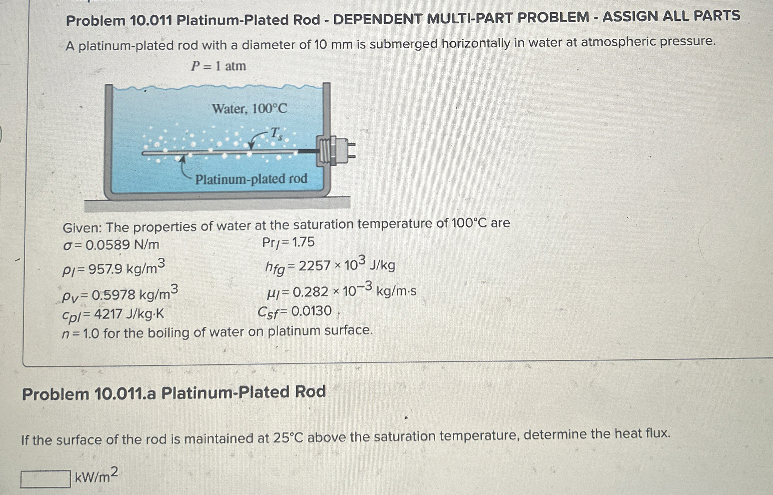 Problem 1 0 . 0 1 1 Platinum - Plated Rod -
