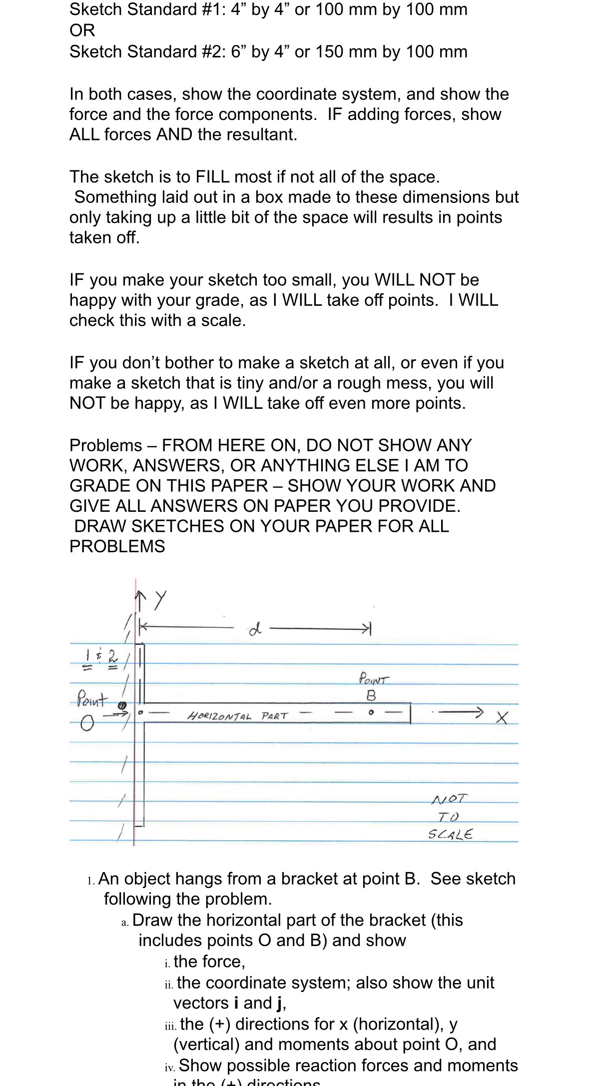 Sketch Standard # 1 : 4 " by 4 " or 1 0 0 mm by 1