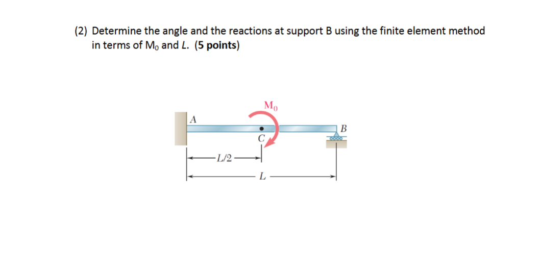 USE FINITE ELEMENT AND MATRICES TO SOLVE PLEASE