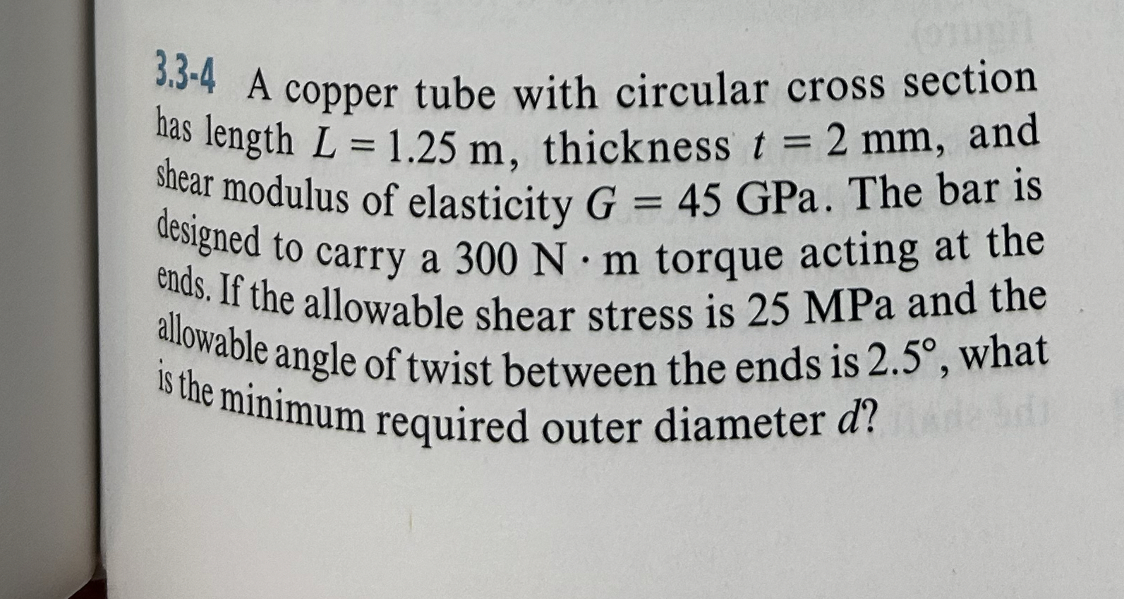 3 . 3 - 4 A copper tube with circular cross