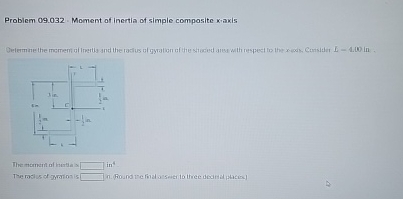 Problem 0 9 . 0 3 2 . Moment of inertia of simple