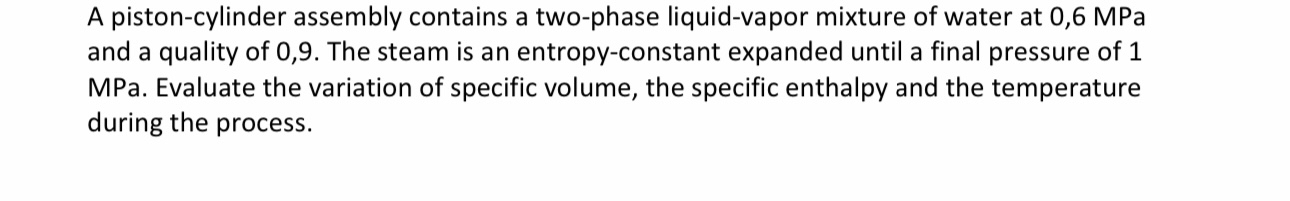 A piston - cylinder assembly contains a two -