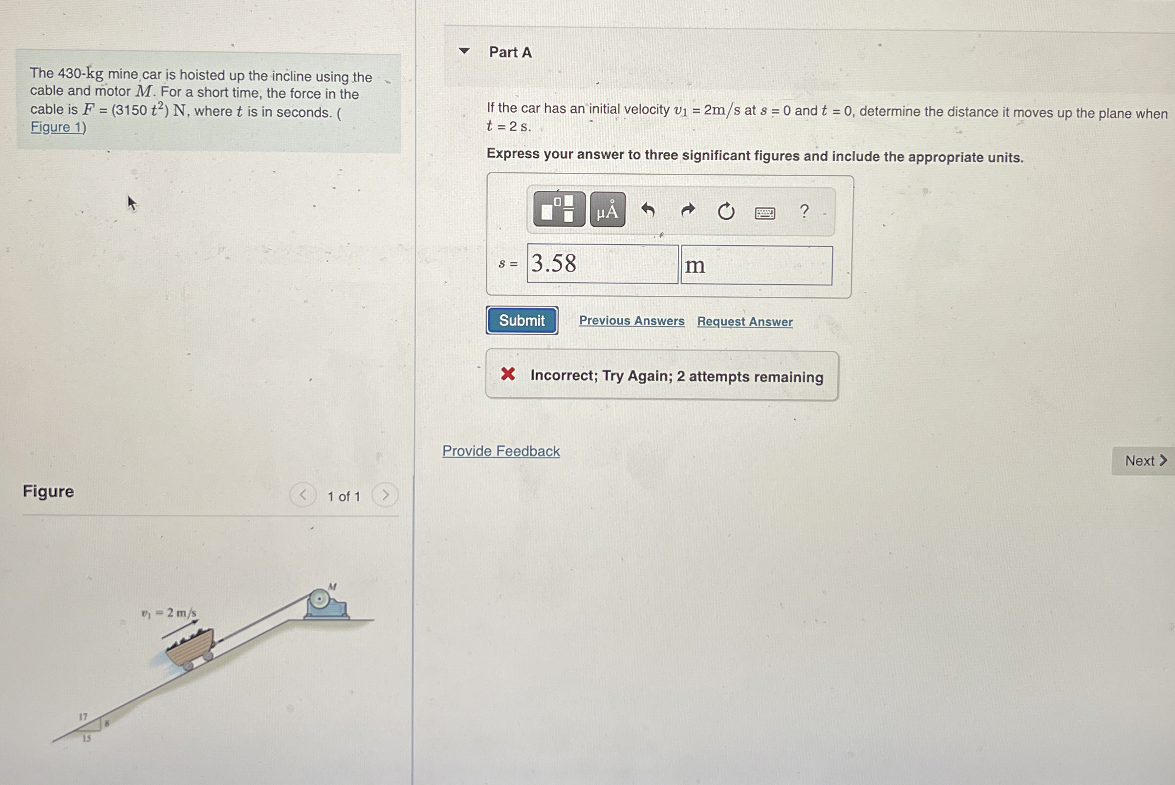 The 4 3 0 - k g mine car is hoisted up the