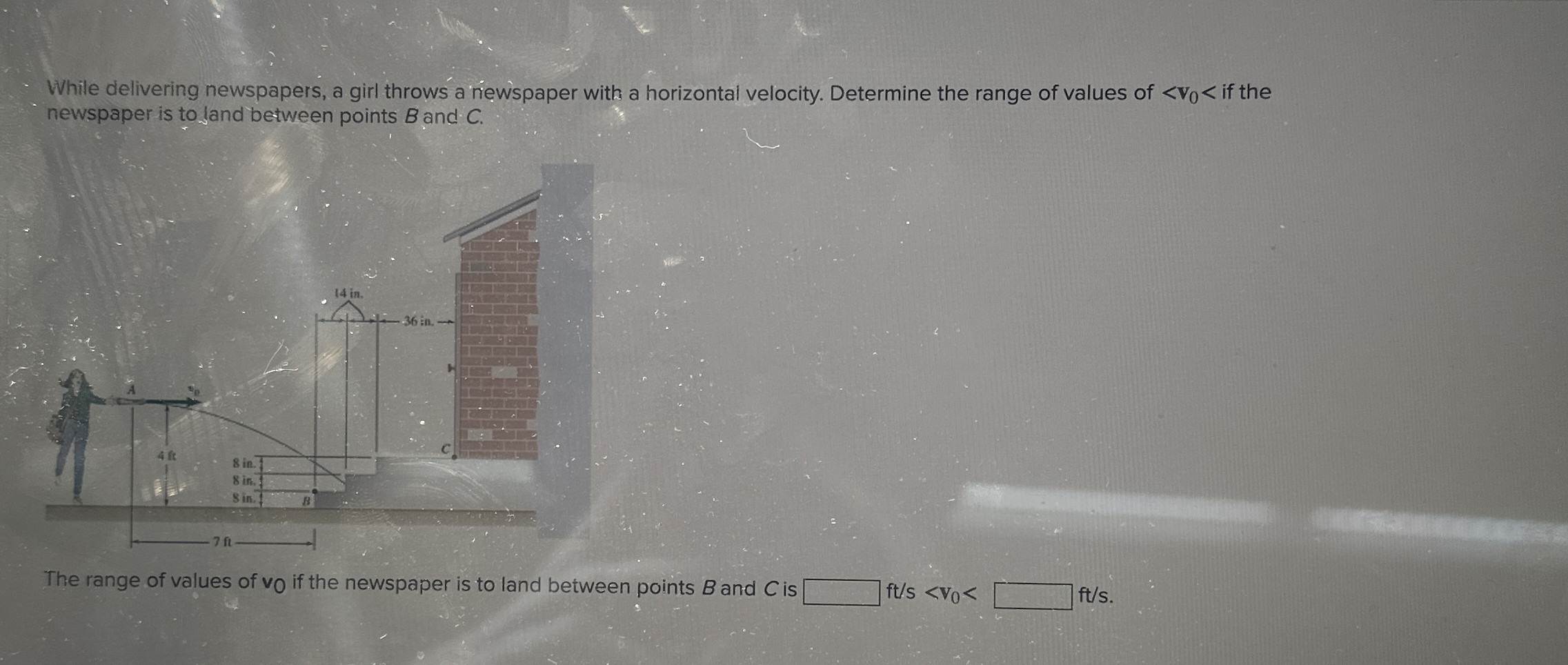 While delivering newspapers, a girl throws a