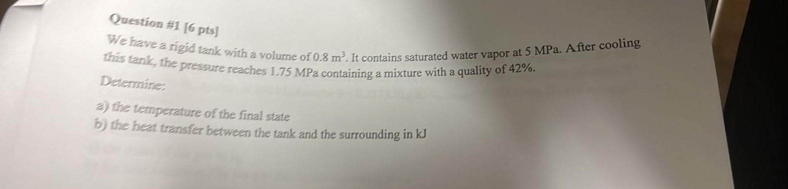 Question # 1 6 pts ] FAST PLEASEEE We have a