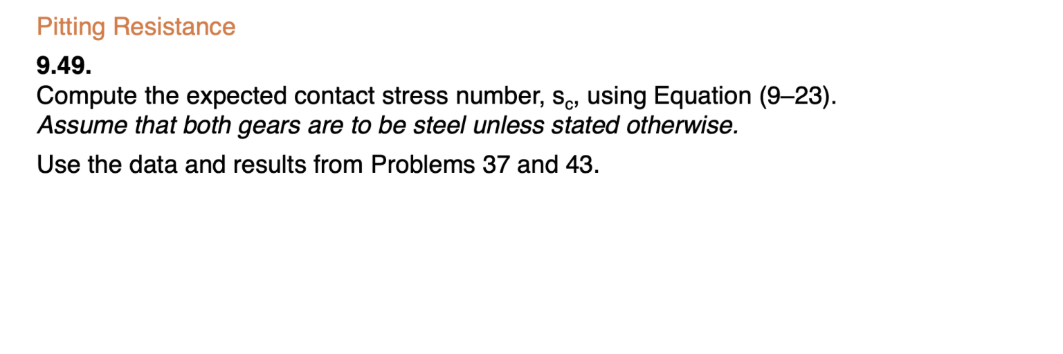Pitting Resistance 9 . 4 9 . Compute the expected