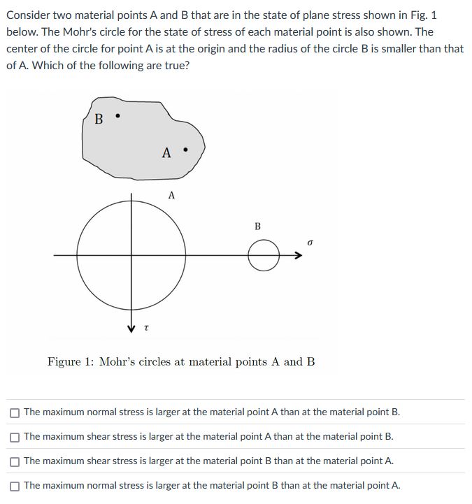 Consider two material points A and B that are in