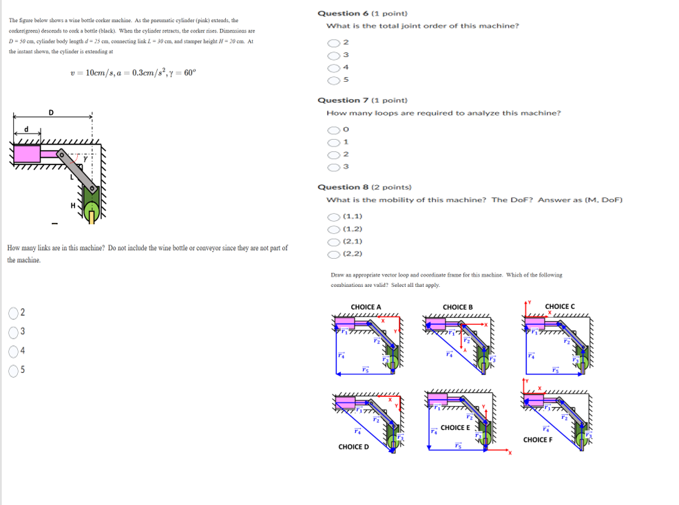 The figure below sbows a wine bottle corker