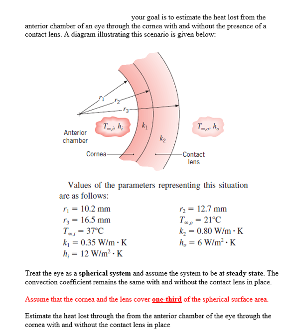 your goal is to estimate the heat lost from the