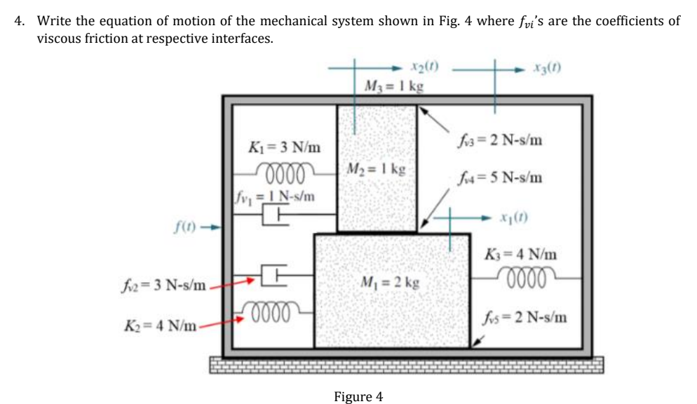 Write the equation of motion of the mechanical