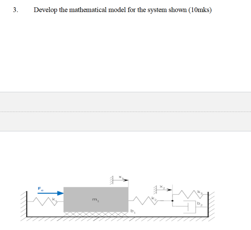 Develop the mathematical model for the system