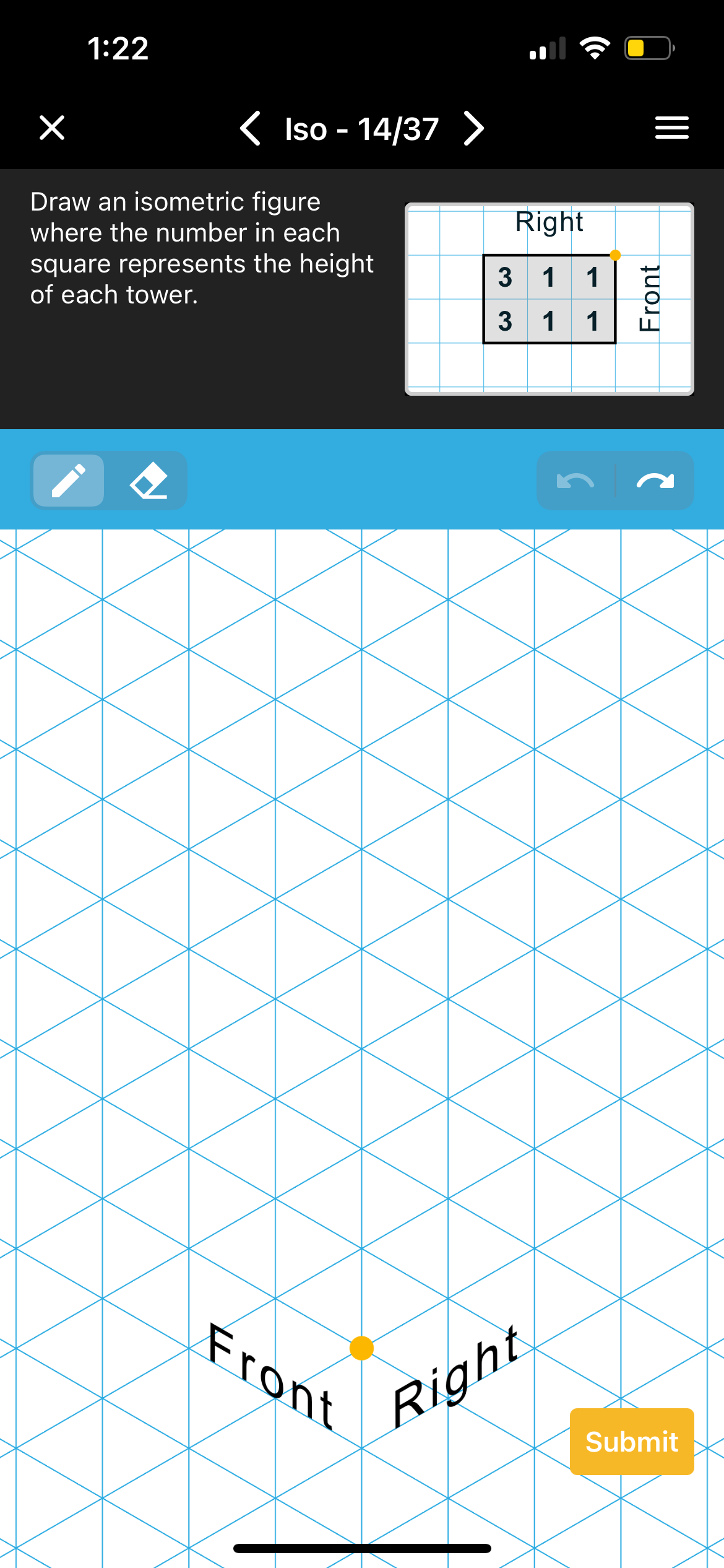 1 : 2 2 Iso - 1 4 / 3 7 Draw an isometric figure