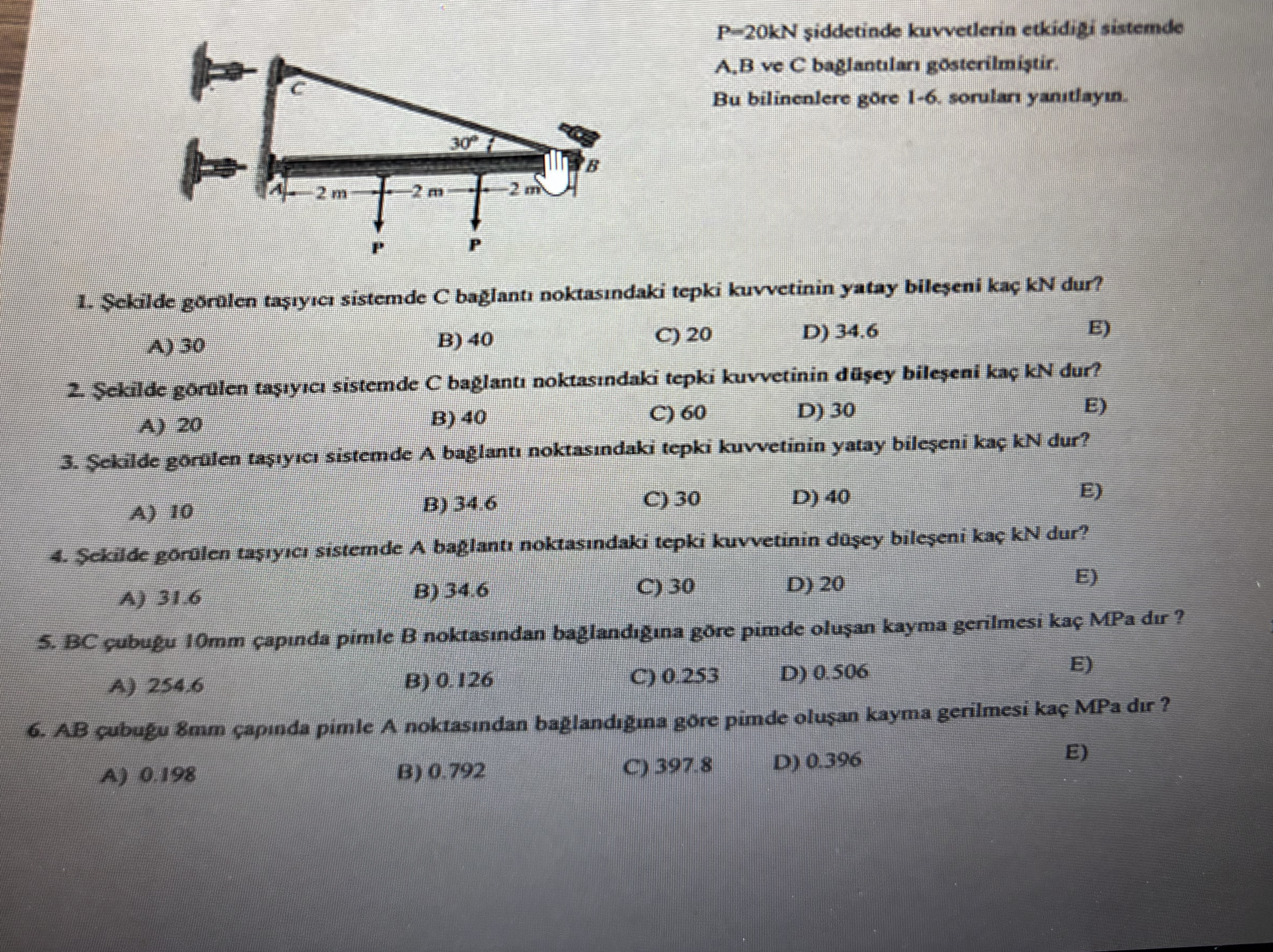 ekilde verilen 1 - 6 sorular ekle g re cevapla