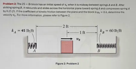 Problem 2 : The 2 5 - \ ( l b \ ) block has an