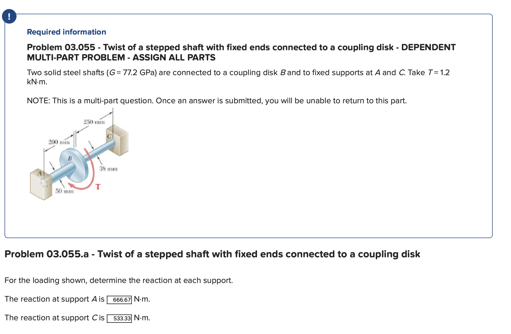Problem 0 3 . 0 5 5 . a - Twist of a stepped