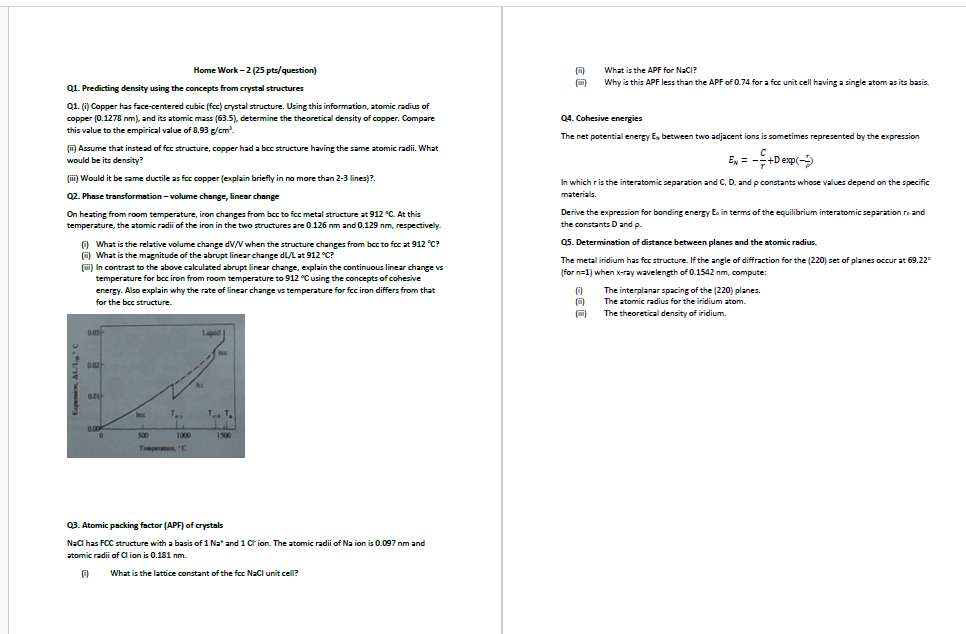 Q 1 . Predicting density using the concepts from