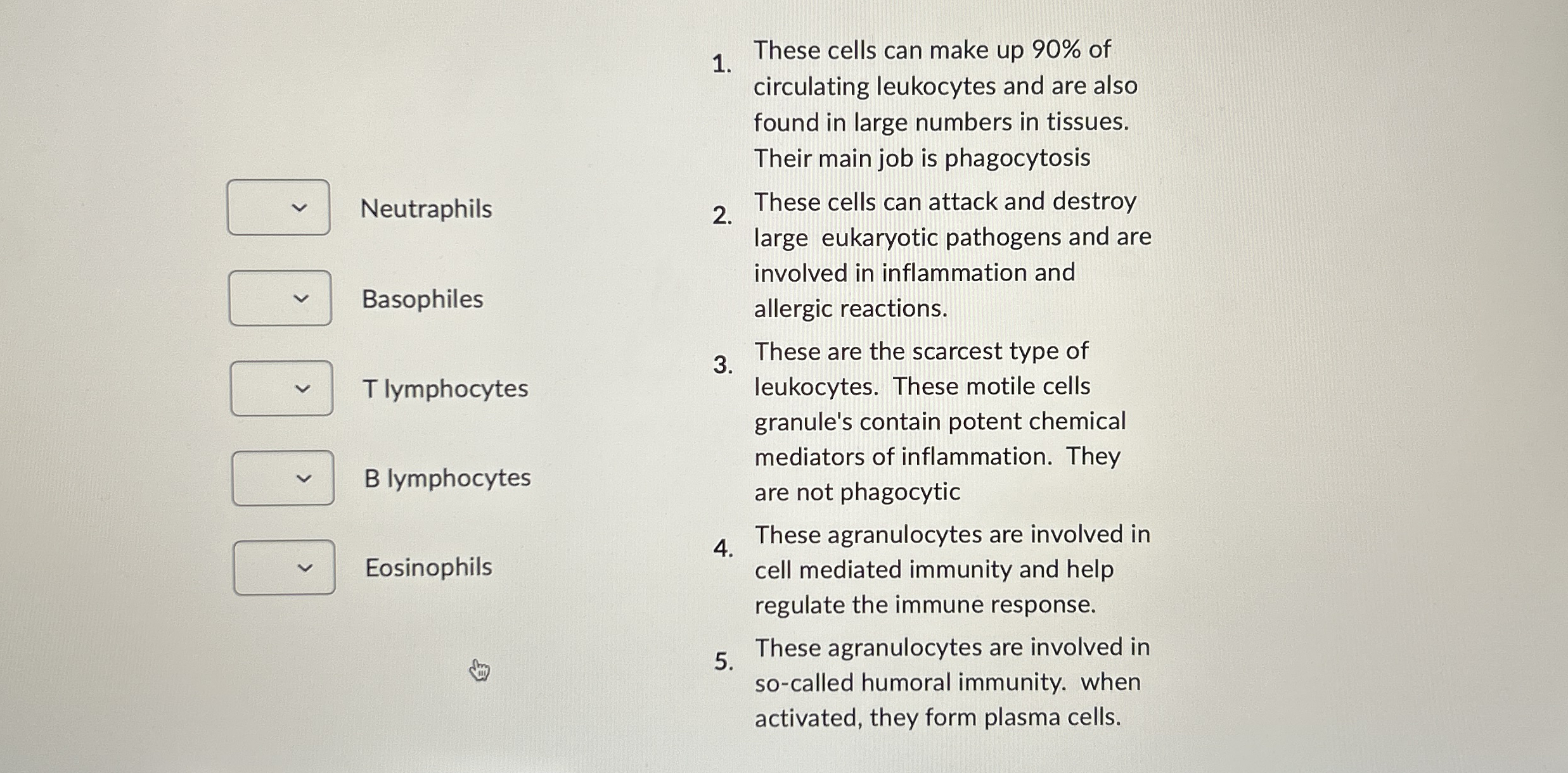 1 . these cells can attack and destroy large