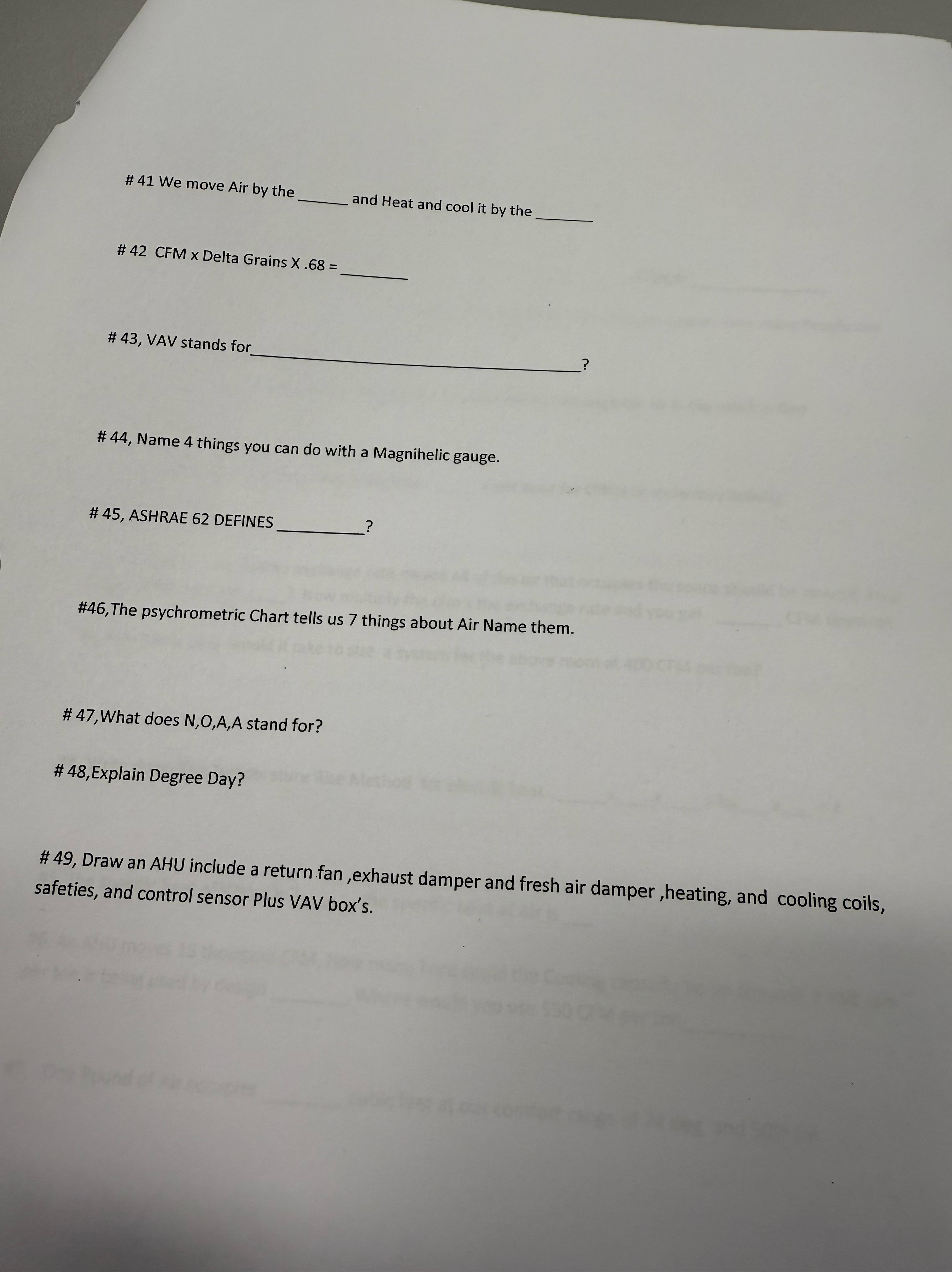 # 4 1 We move Air by the and Heat and cool it by