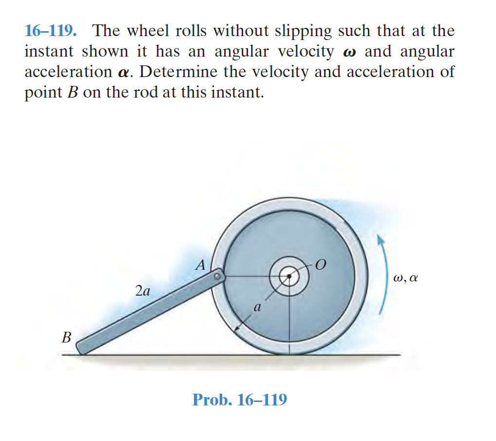 1 6 - 1 1 9 . The wheel rolls without slipping