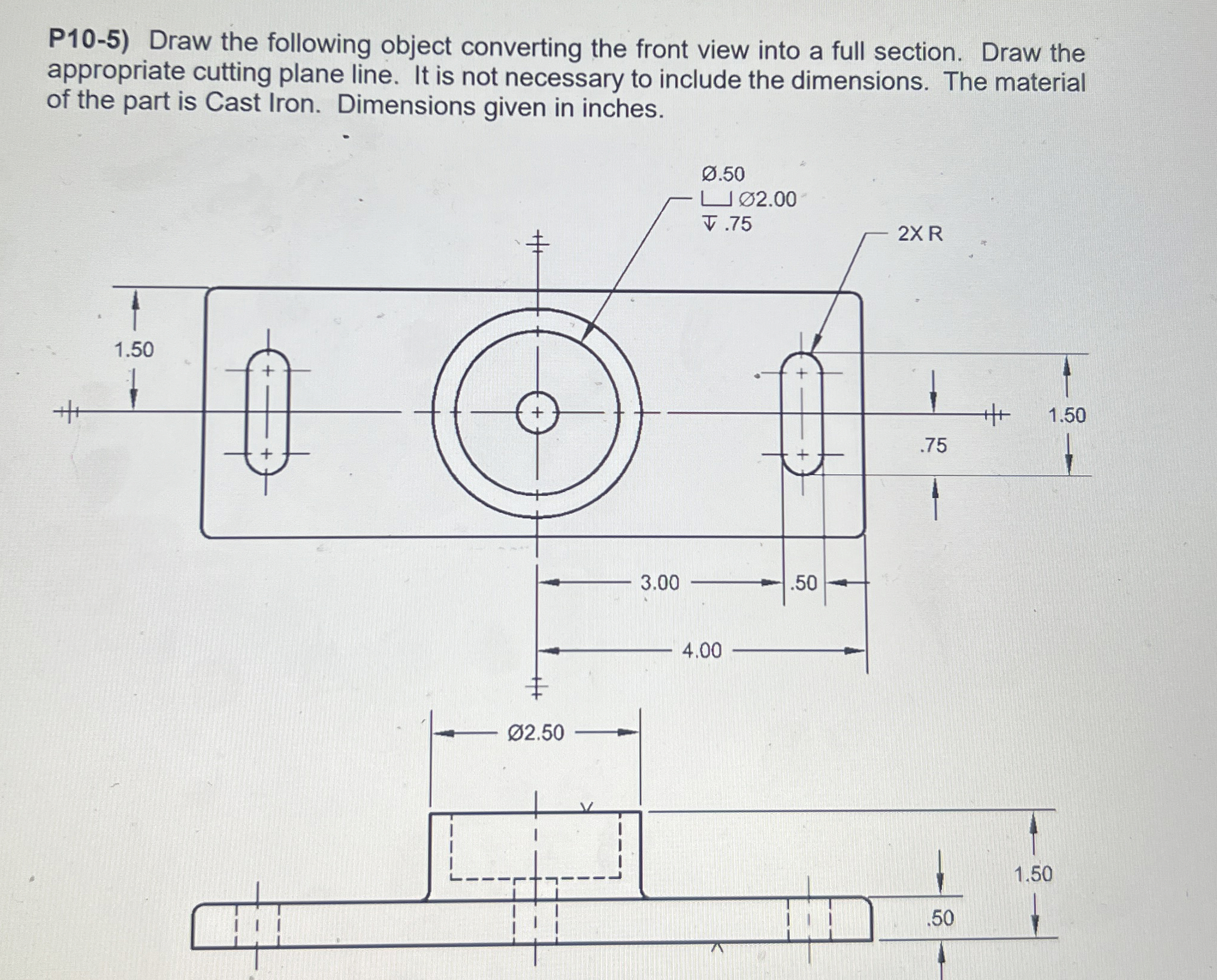 P 1 0 - 5 ) Draw the following object converting