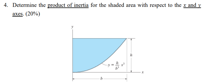 4 . Determine the product of inertia for the