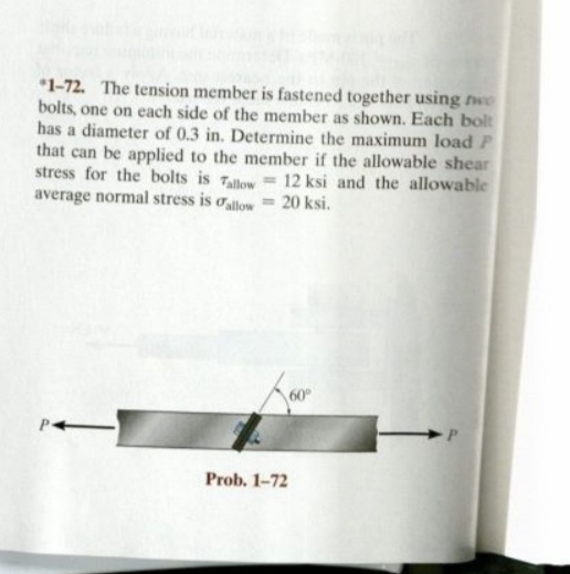 * 1 - 7 2 . The tension member is fastened