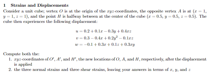 Consider a unit cube; vertex O is at the origin