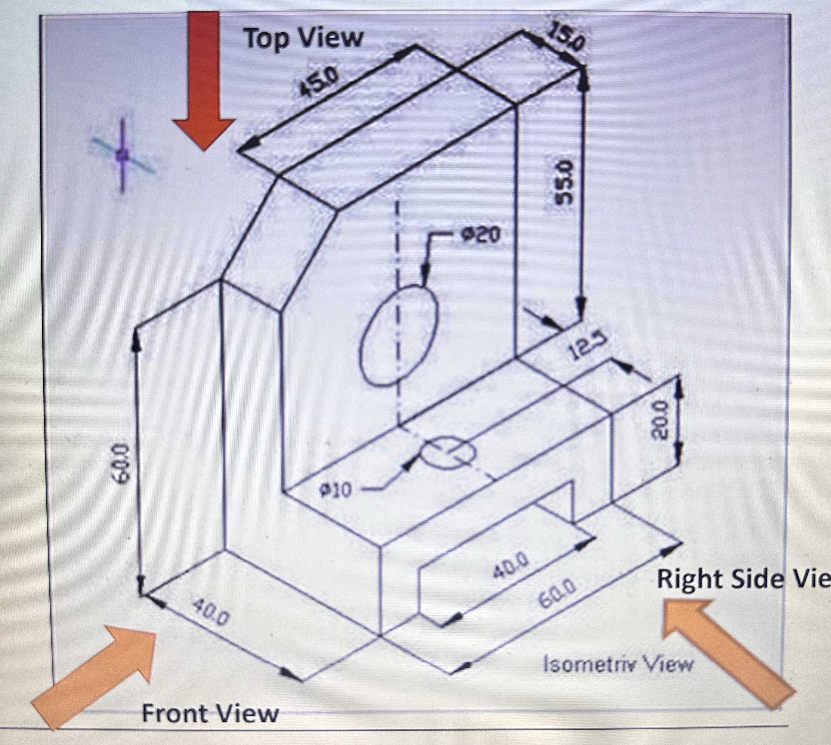 Please draw the section view ( Section A - A ,