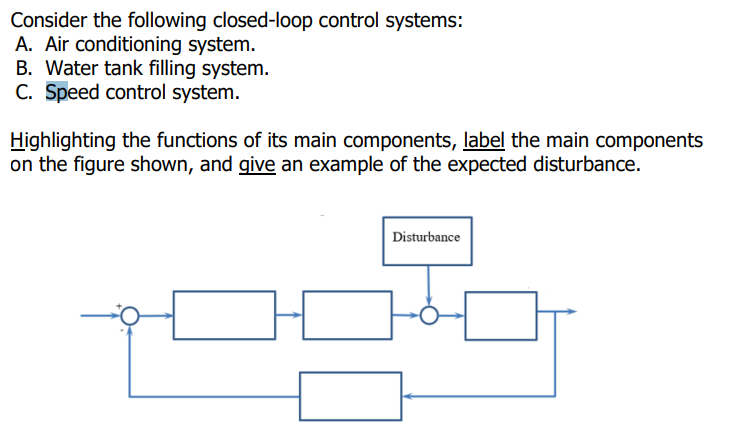 Consider the following closed - loop control