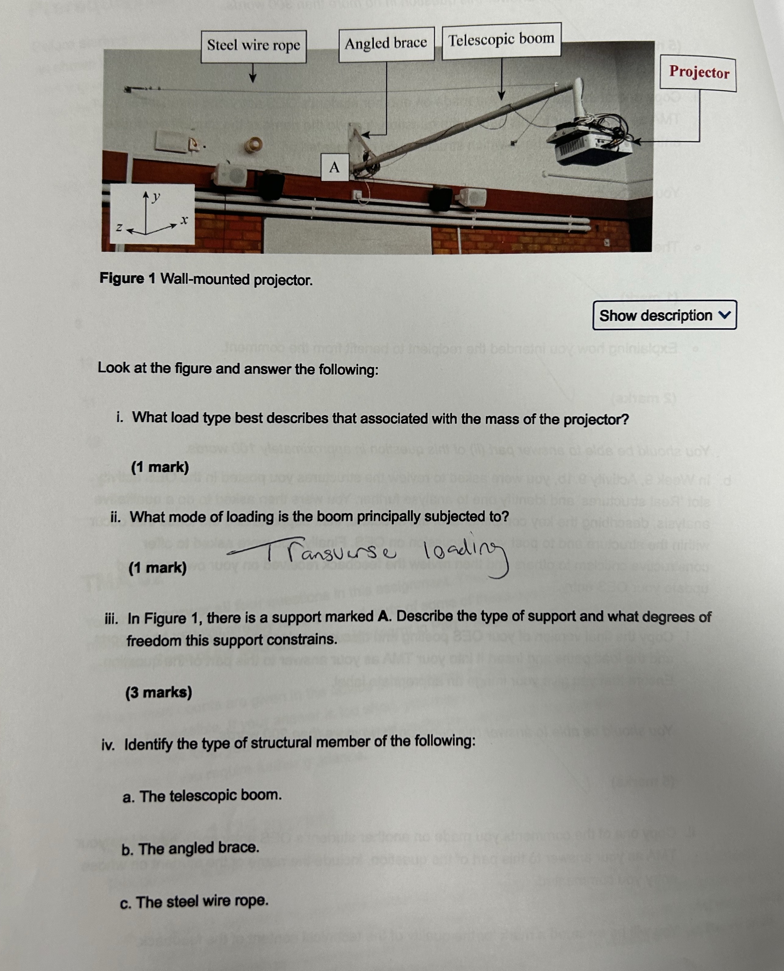 Figure 1 Wall - mounted projector. Look at the