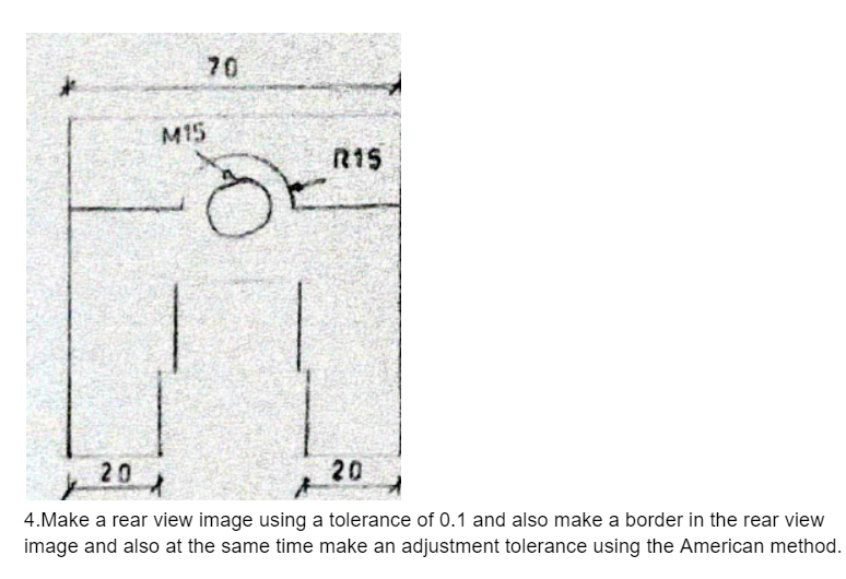 4 . Make a rear view image using a tolerance of 0