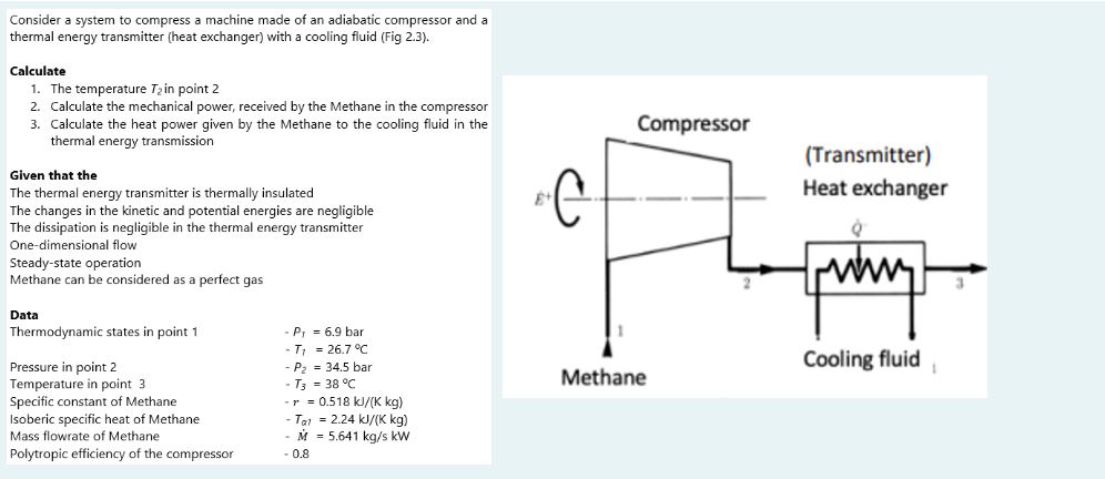 Consider a system to compress a machine made of