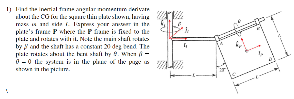 Find the inertial frame angular momentum derivate