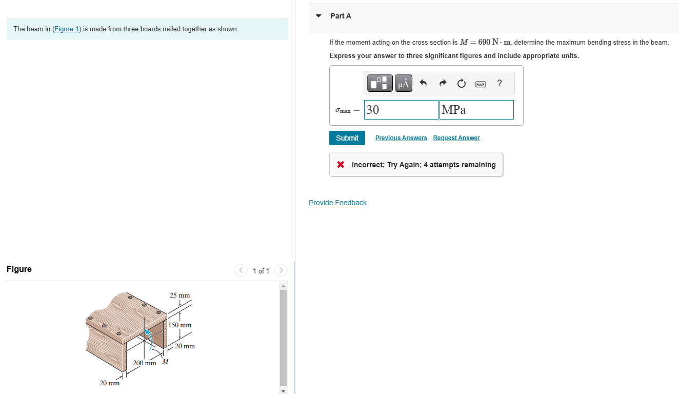 The beam in ( Figure 1 ) is made from three