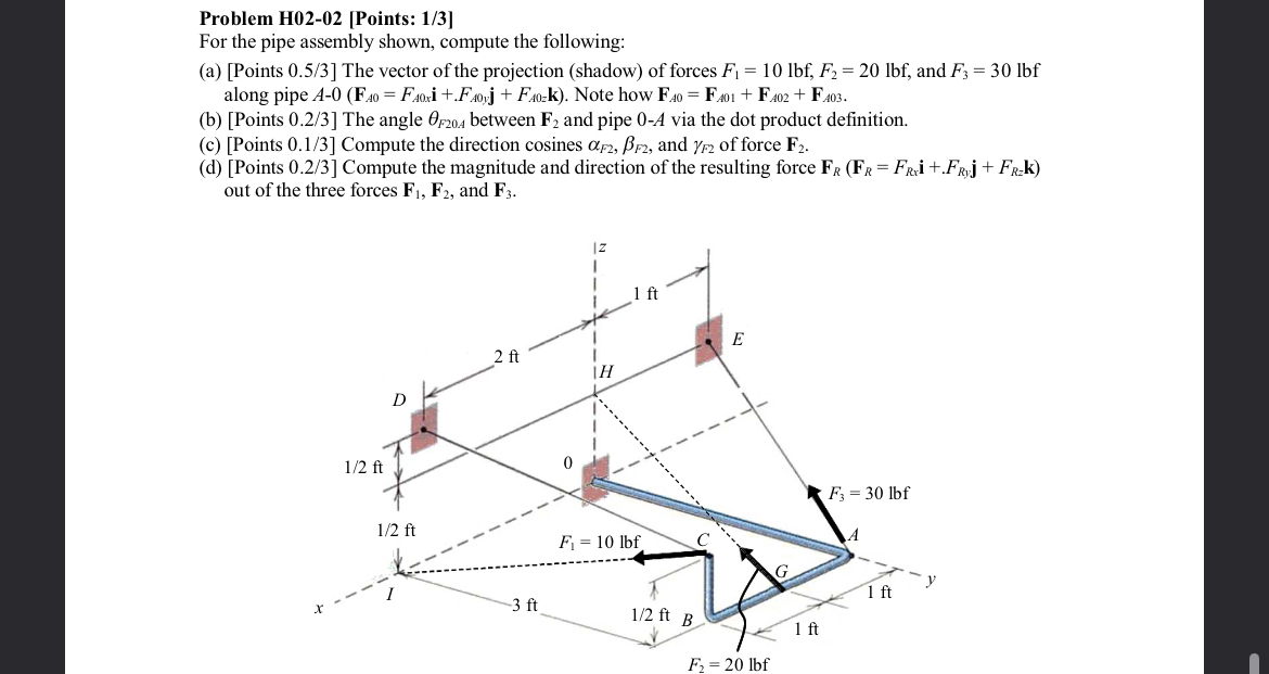 Problem H 0 2 - 0 2 [ Points: 1 / 3 ] For the