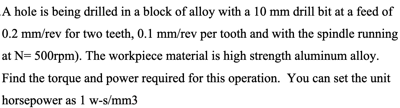 A hole is being drilled in a block of alloy with