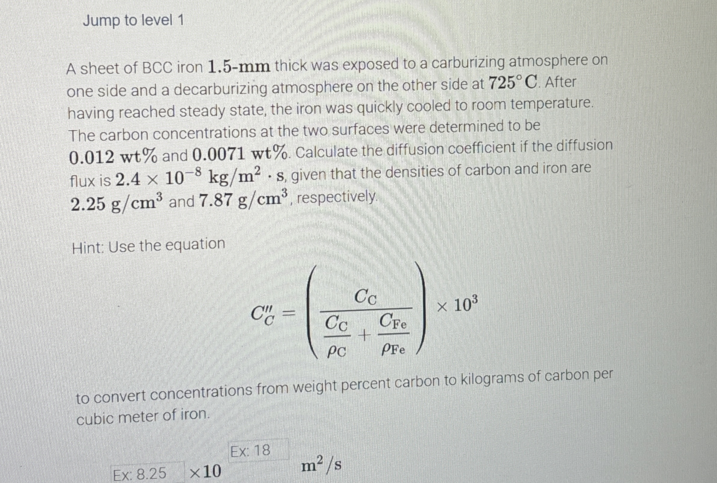 Jump to level 1 A sheet of BCC iron 1 . 5 - m m