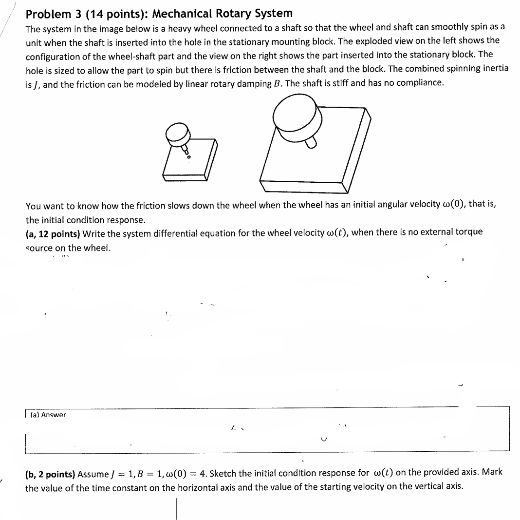 Problem 3 ( 1 4 points ) : Mechanical Rotary