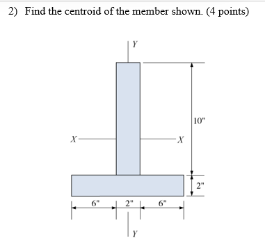 2 ) Find the centroid of the member shown. ( 4
