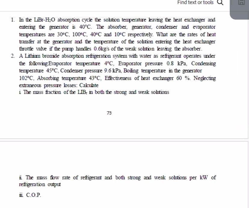 A Lithim bromide absorption refrigeration system