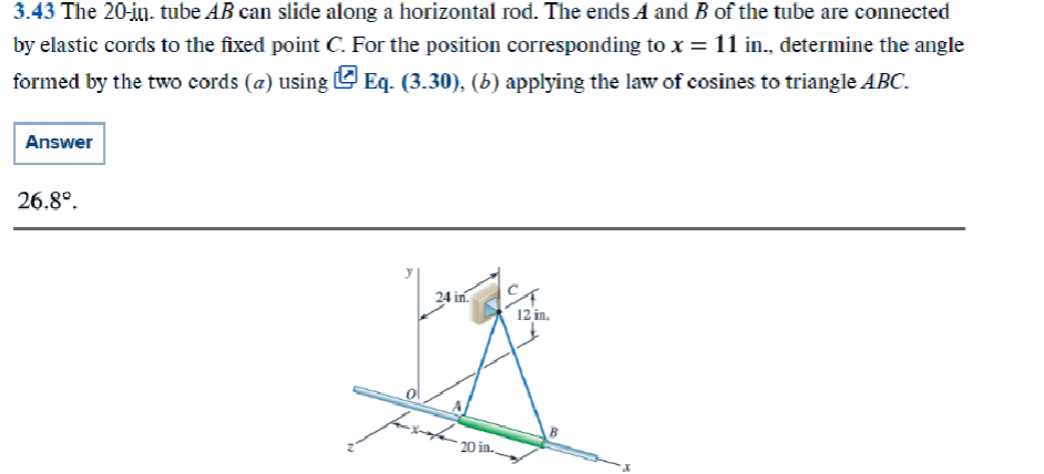 3 . 4 3 The 2 0 - in . tube A B can slide along a