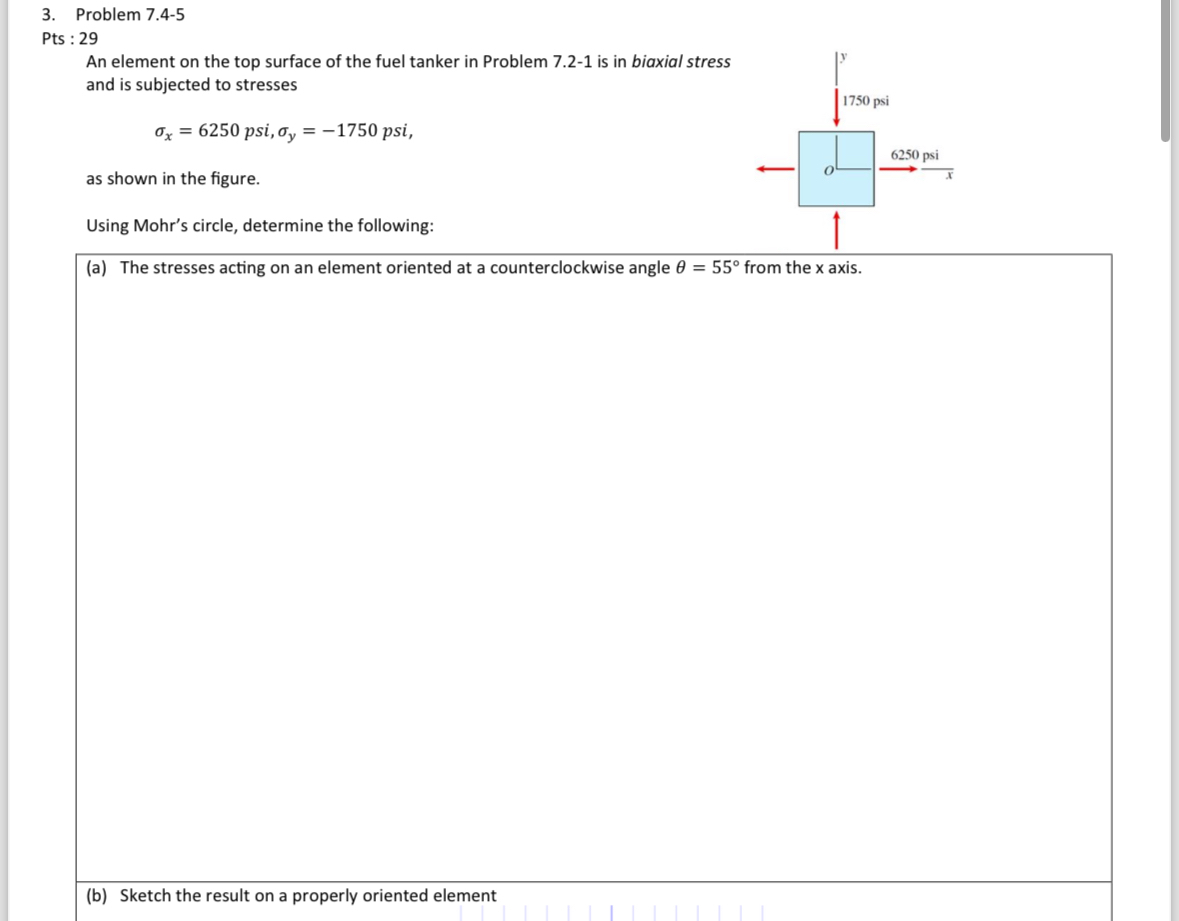 Problem 7 . 4 - 5 Pts : 2 9 An element on the top