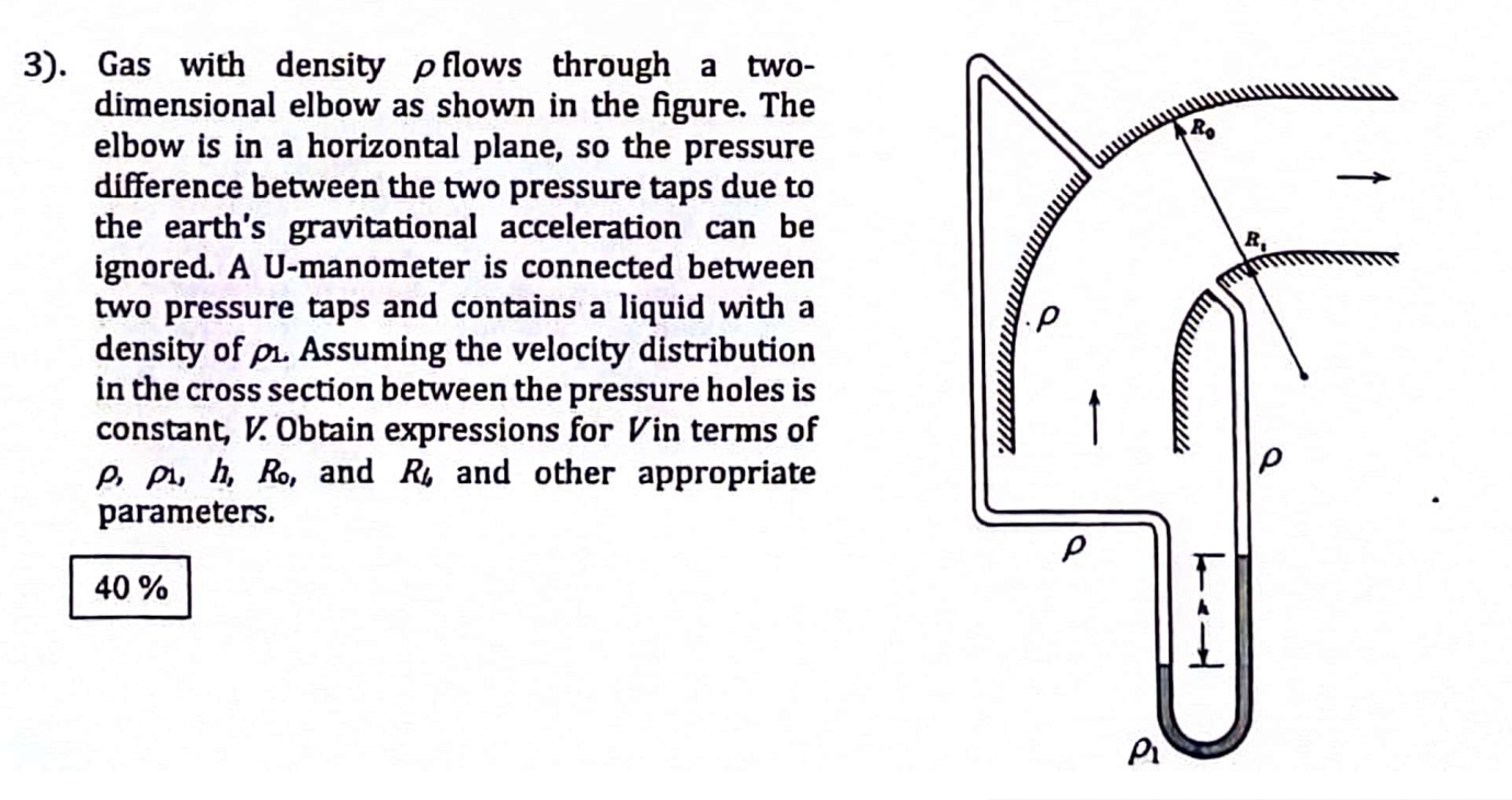 Gas with density flows through a two -