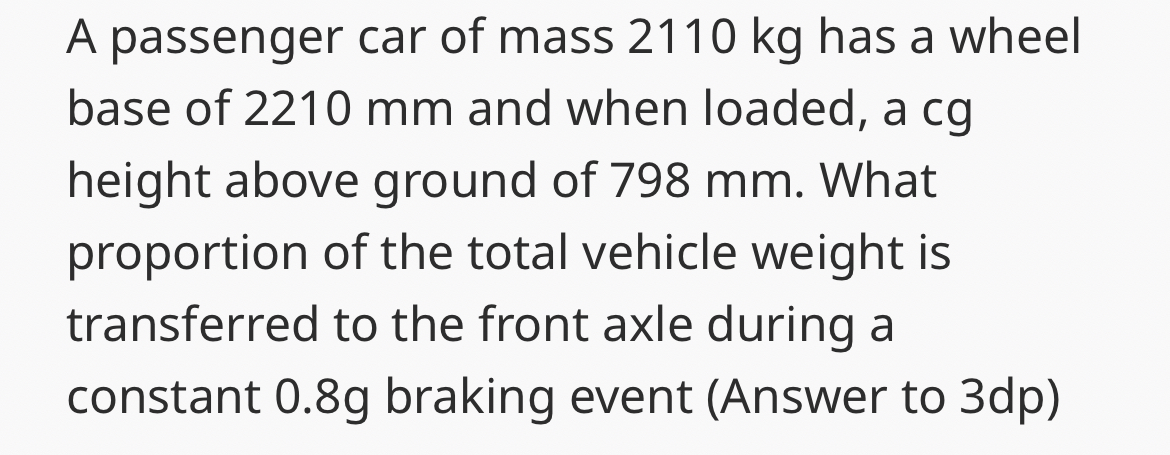 A passenger car of mass 2 1 1 0 kg has a wheel